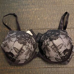 Torrid Black and White Lace Bra